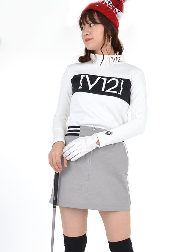 【新品タグ付】V12 ヴィトゥエルヴ レディース長袖　モックネックシャツ　裏起毛