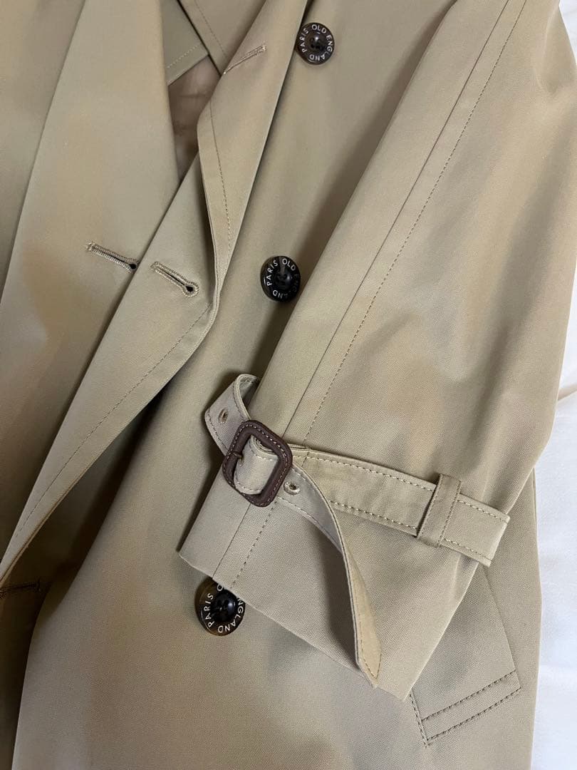 OLD ENGLAND ベージュ トレンチコート ウエストベルト、ライナー付き