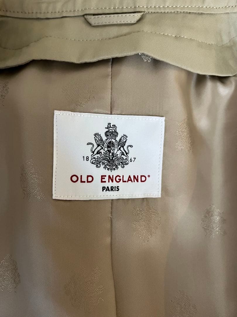 OLD ENGLAND ベージュ トレンチコート ウエストベルト、ライナー付き