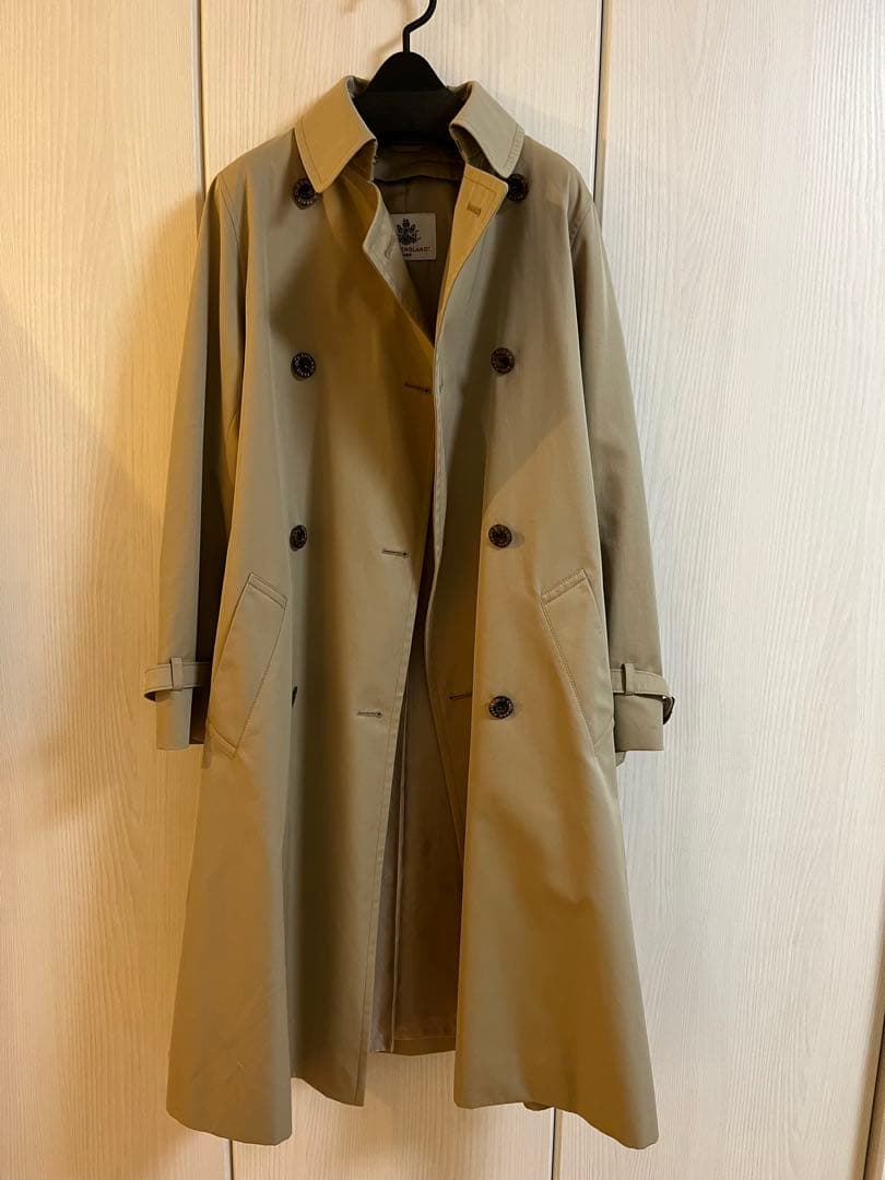 OLD ENGLAND ベージュ トレンチコート ウエストベルト、ライナー付き