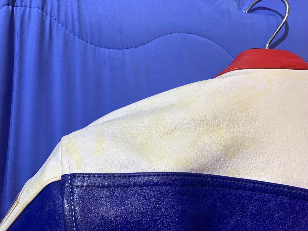 (プロフ必読） NANKAI レザーツナギ 青赤白　MFJ Lサイズ