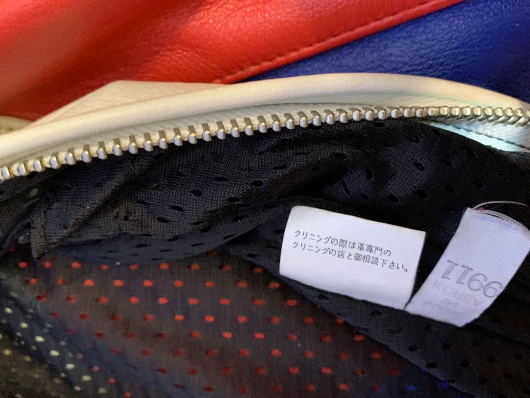 (プロフ必読） NANKAI レザーツナギ 青赤白　MFJ Lサイズ