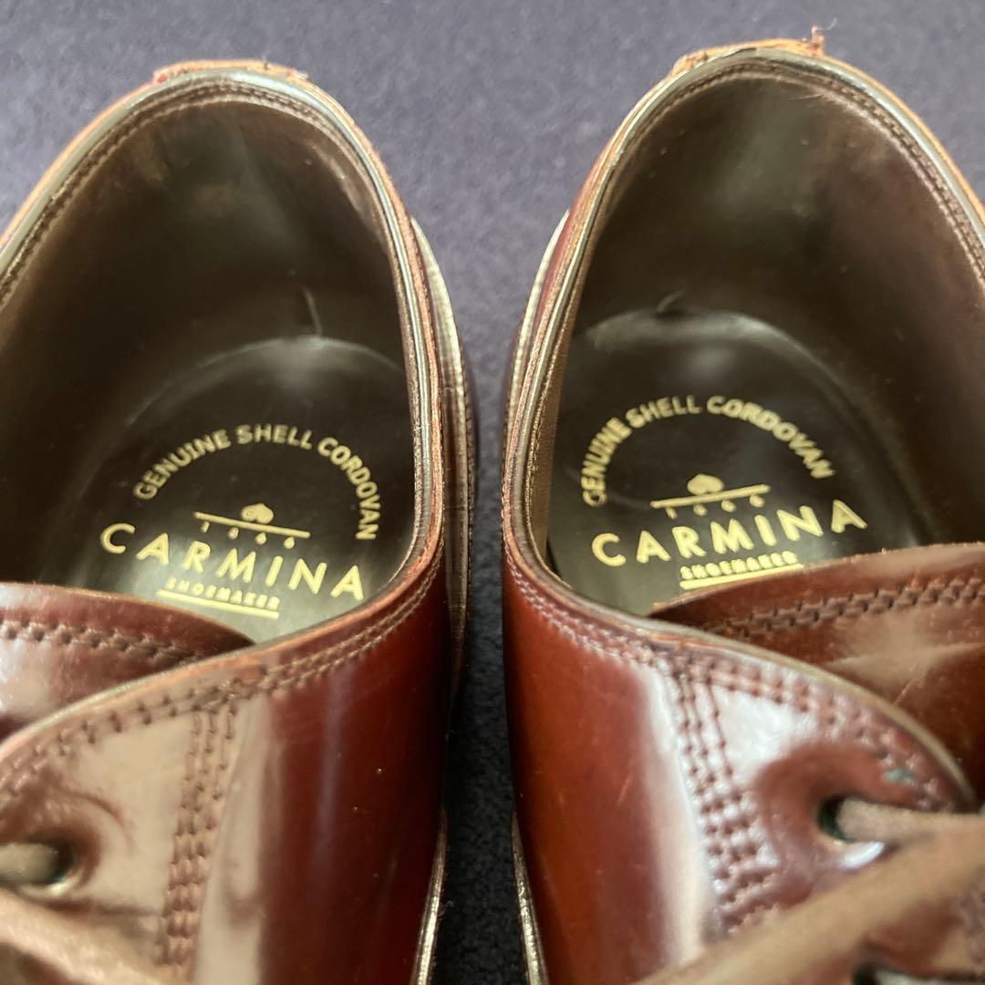 【えむと】カルミナCARMINAシェルコードバンストレートチップ7ボルドー