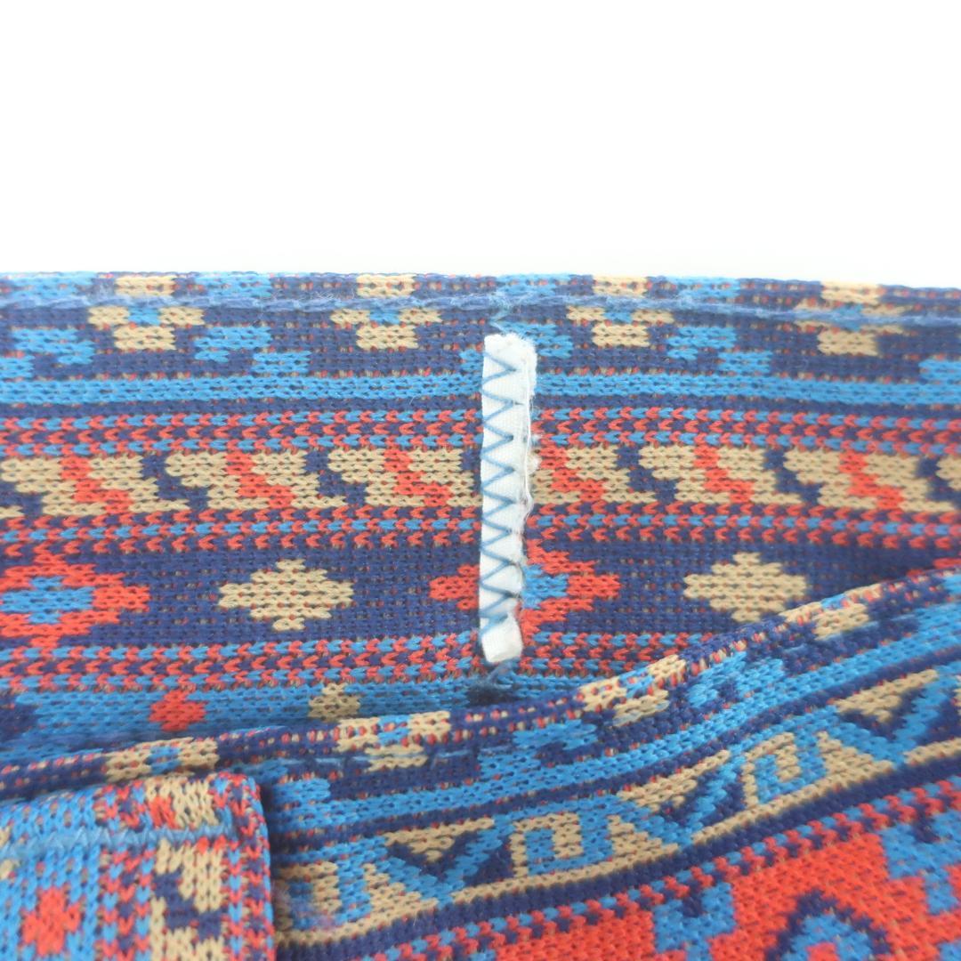 70s VINTAGE ネイティブ 総柄 ストライプ ブーツカットフレア パンツ