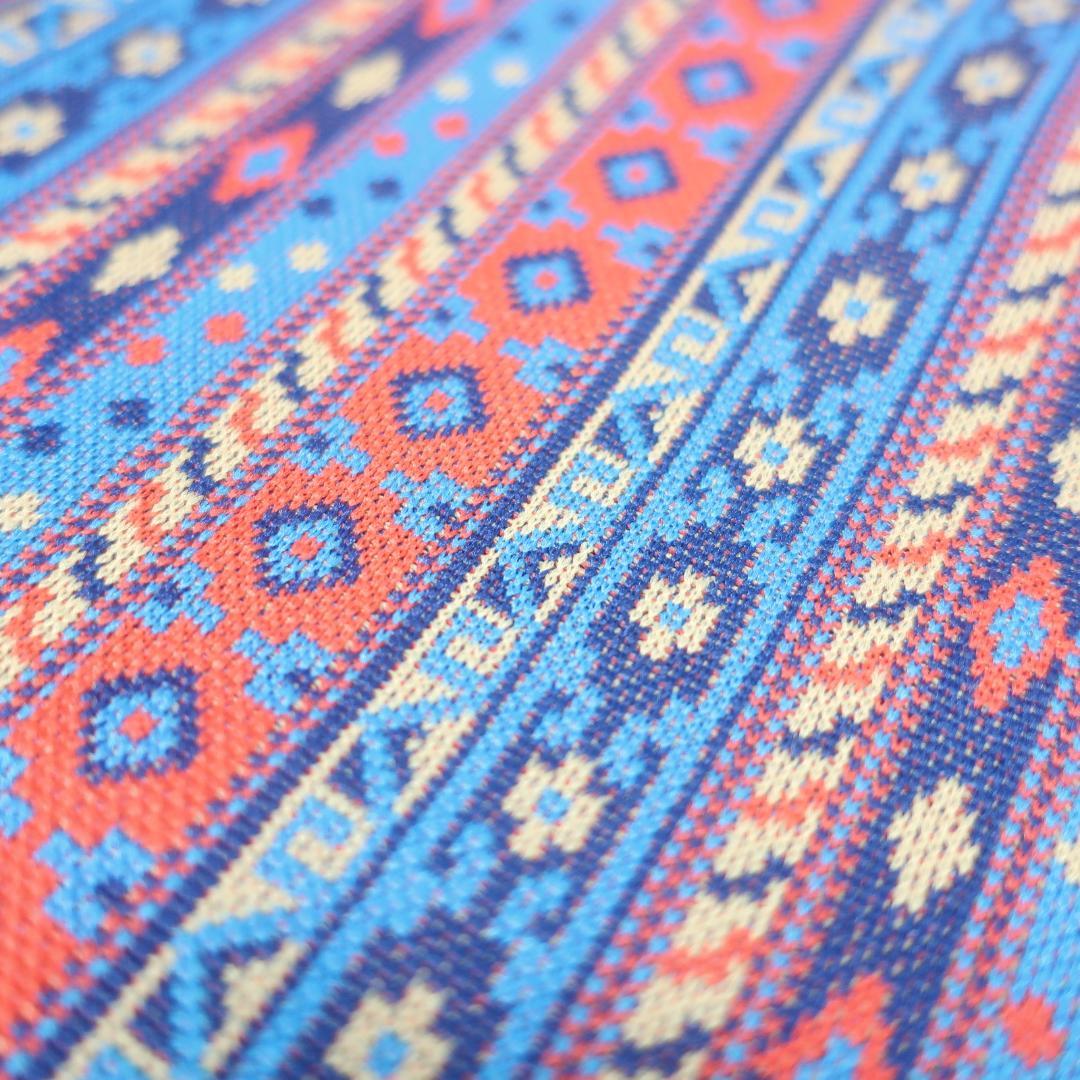 70s VINTAGE ネイティブ 総柄 ストライプ ブーツカットフレア パンツ