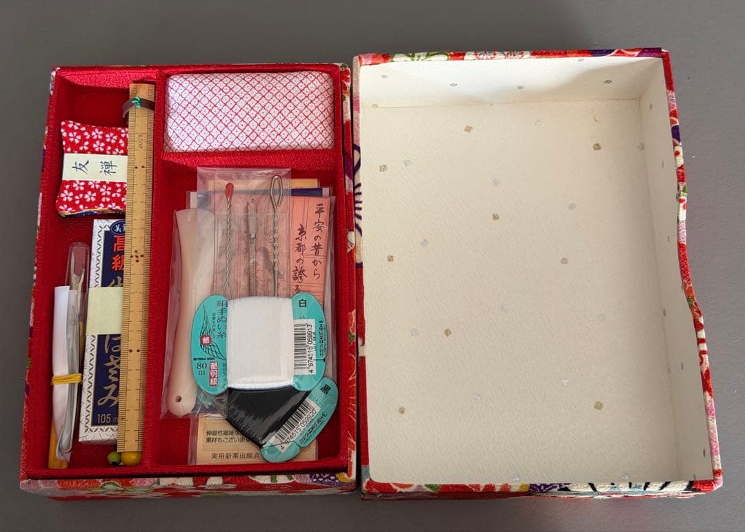 【新品・未使用】京都みすや　お裁縫箱セット 友禅　ソーイングセット