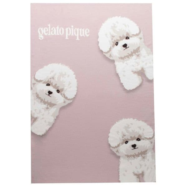 gelatopique ジェラートピケ パウダーDOG3柄ジャガードマルチカバー