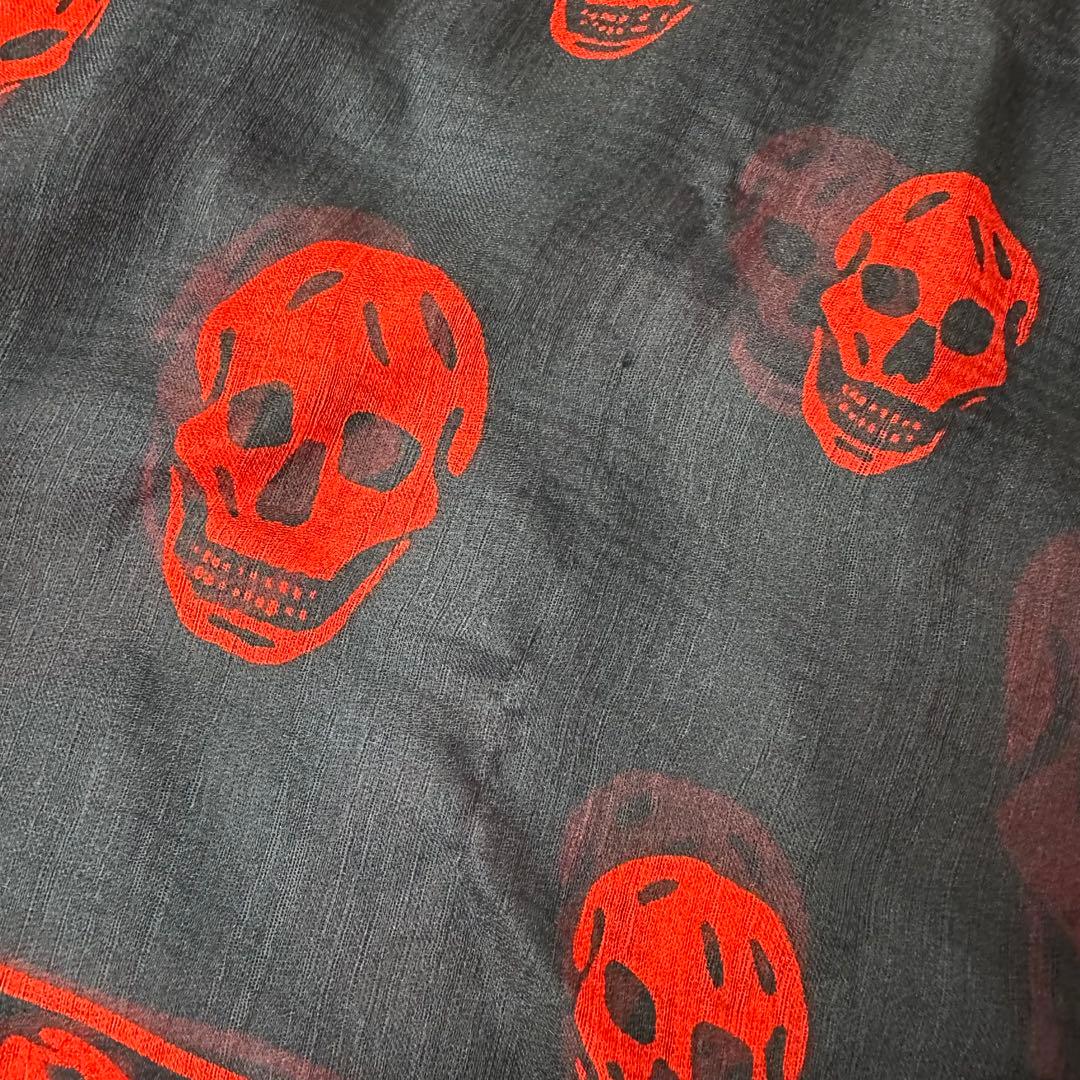美品 ALEXANDER MCQUEEN スカル柄ストール