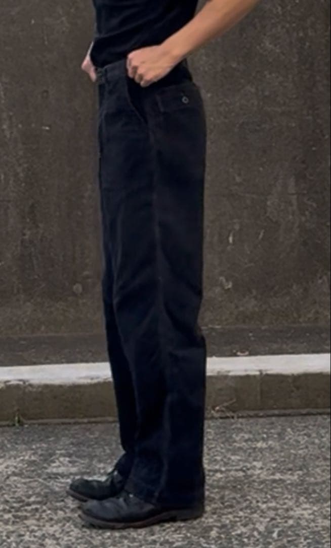 【日本製】Schott 黒 コーデュロイ ワークパンツ