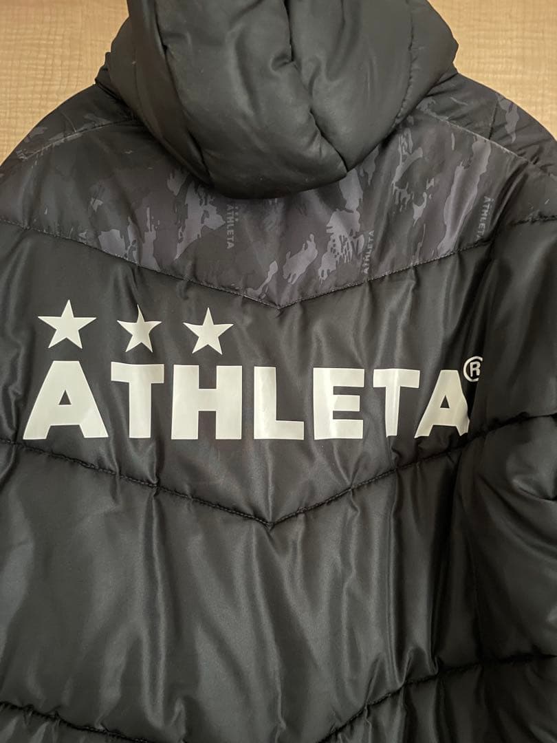 アスレタ ベンチコート　メンズ　Ｌサイズ　ブラック　ATHLETA