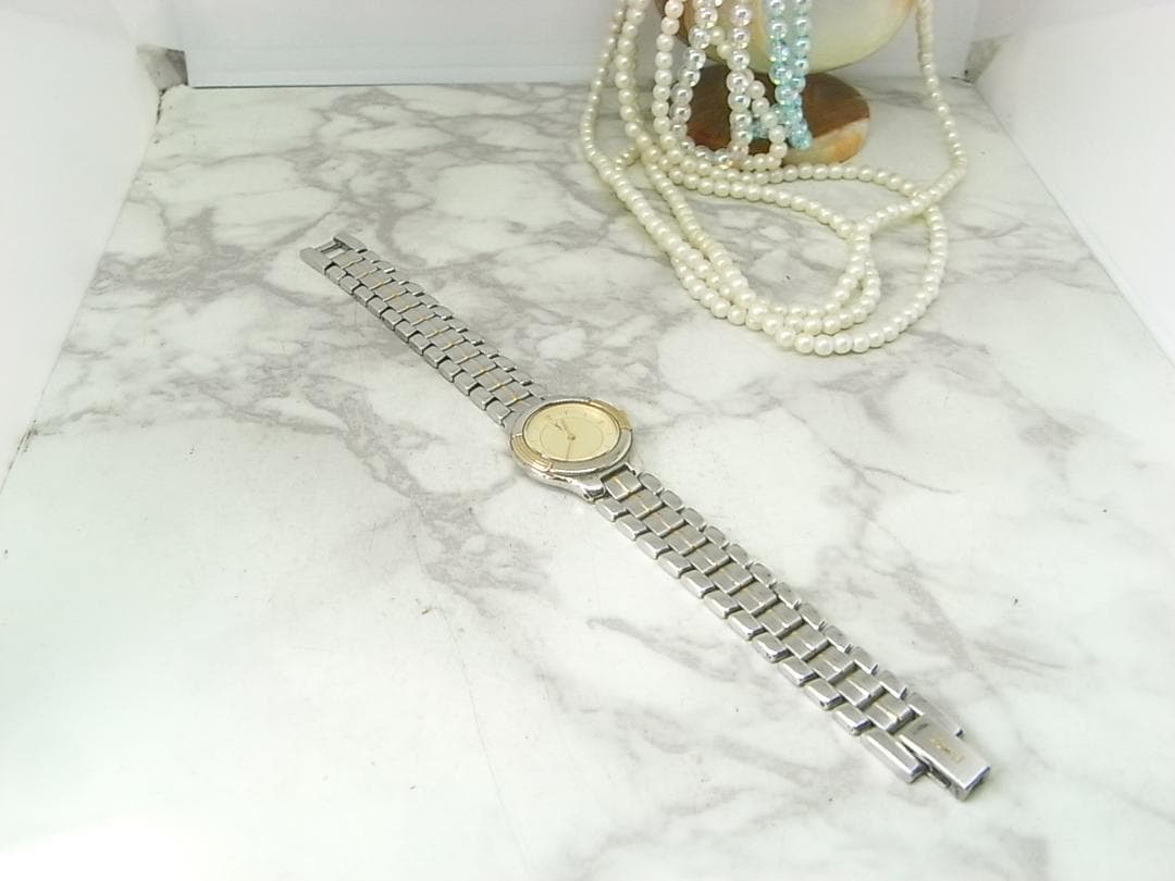 ヴィンテージ　イヴサンローラン　YSL　コンビ　ラウンド　レディース　ウォッチ