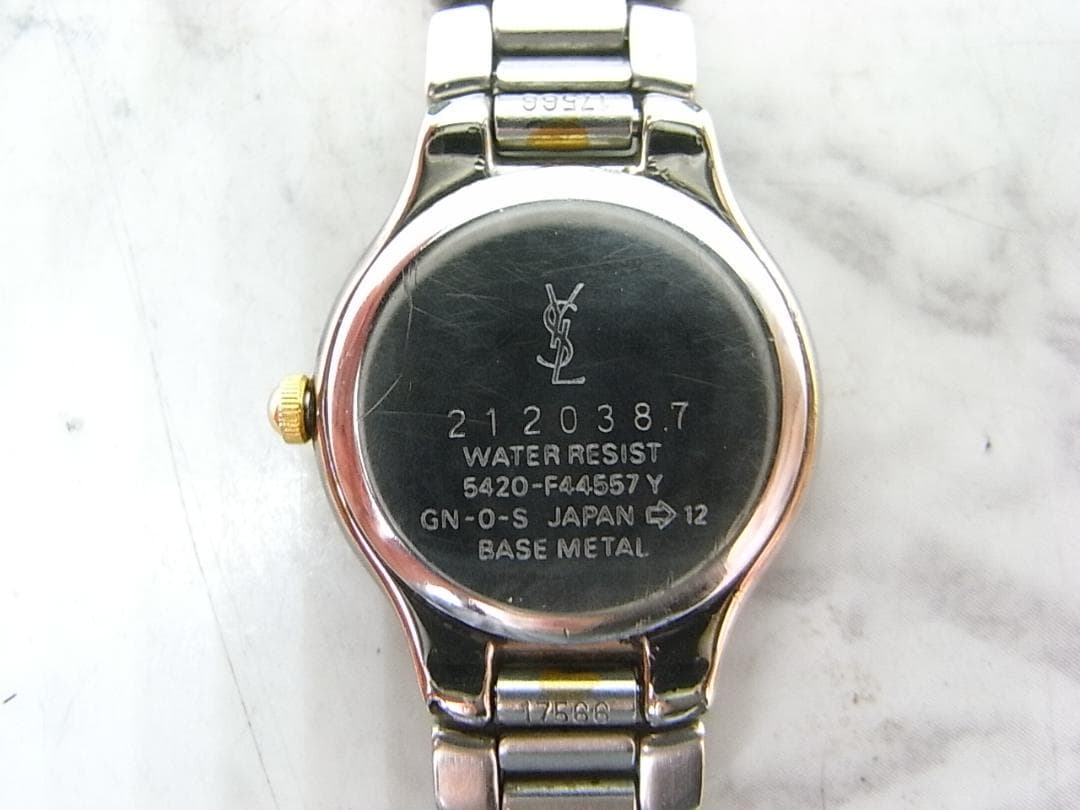 ヴィンテージ　イヴサンローラン　YSL　コンビ　ラウンド　レディース　ウォッチ
