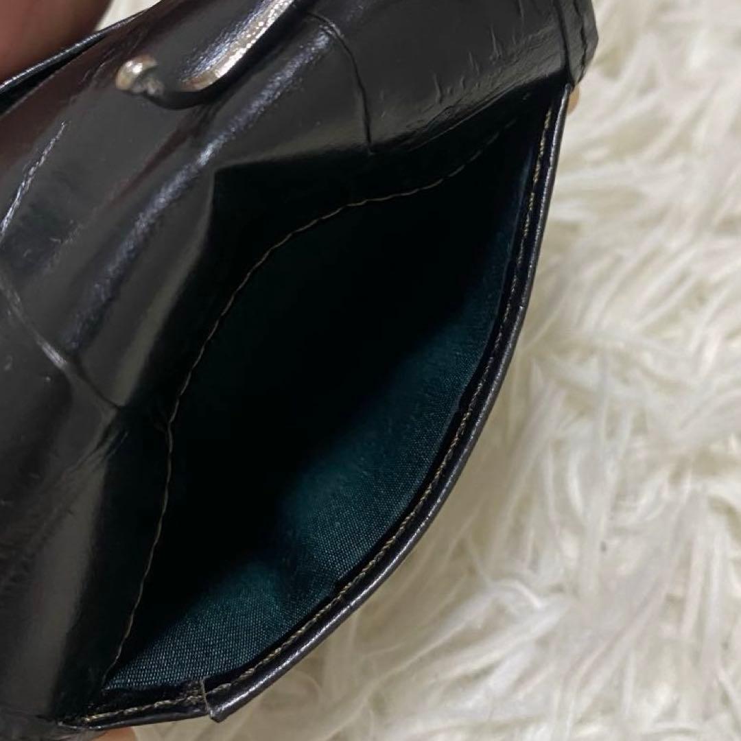 【良品✨】ポールスミス レザー クロコ型押し マネークリップ 黒