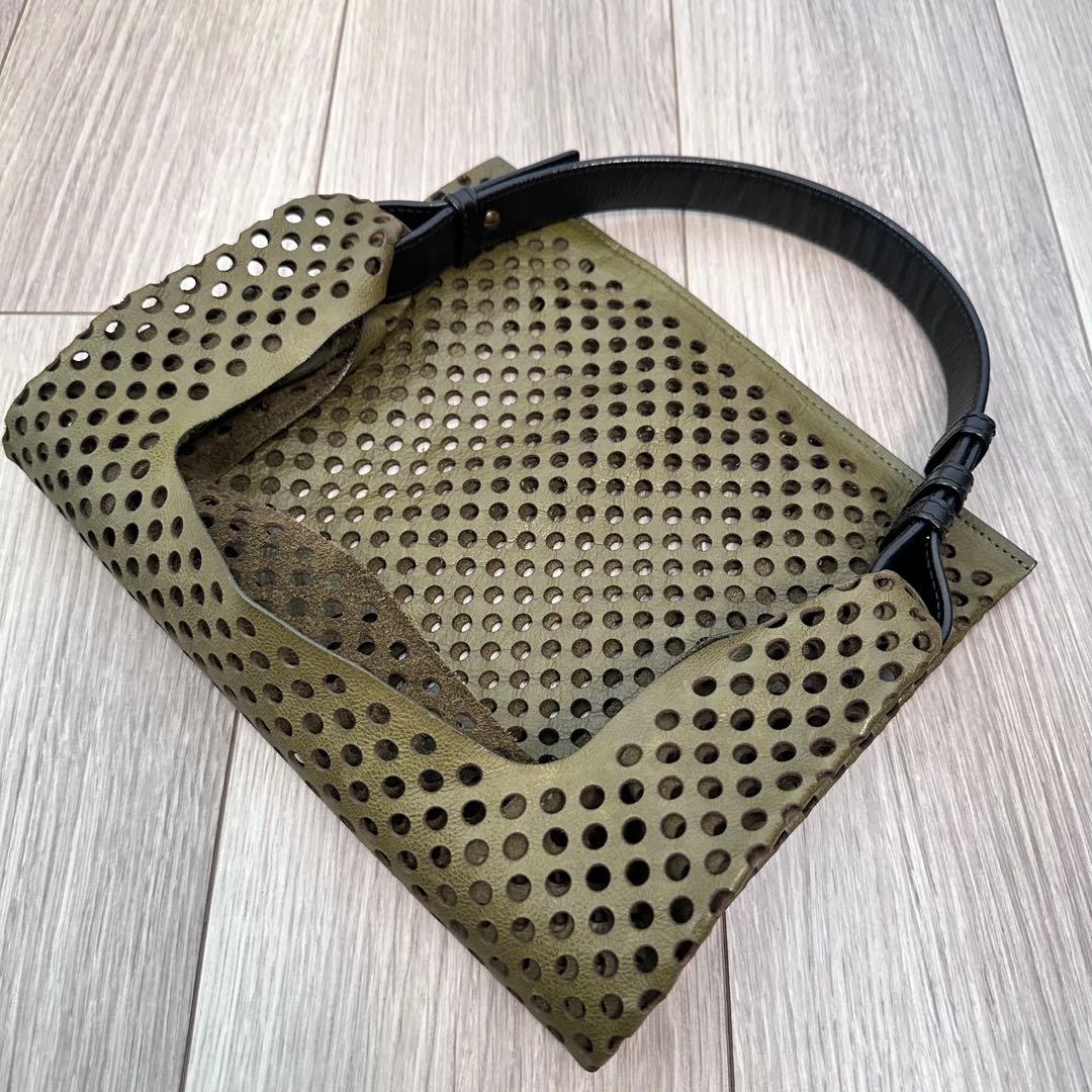 【美品】ジルサンダー パンチングレザー トート バッグ
