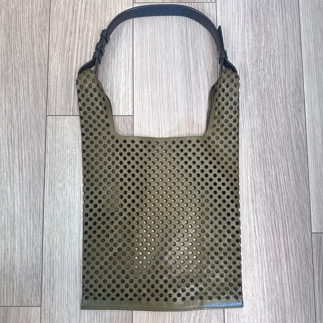 【美品】ジルサンダー パンチングレザー トート バッグ