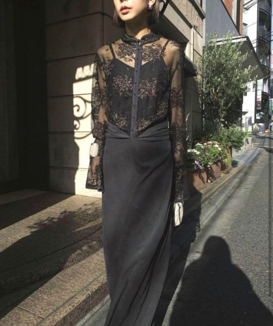 アメリ・ヴィンテージ　エレガントなブラックパーティードレス