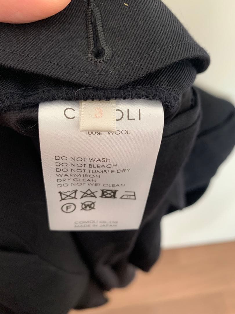 COMOLI ウールギャバ ２タックパンツ N03-03001 size3
