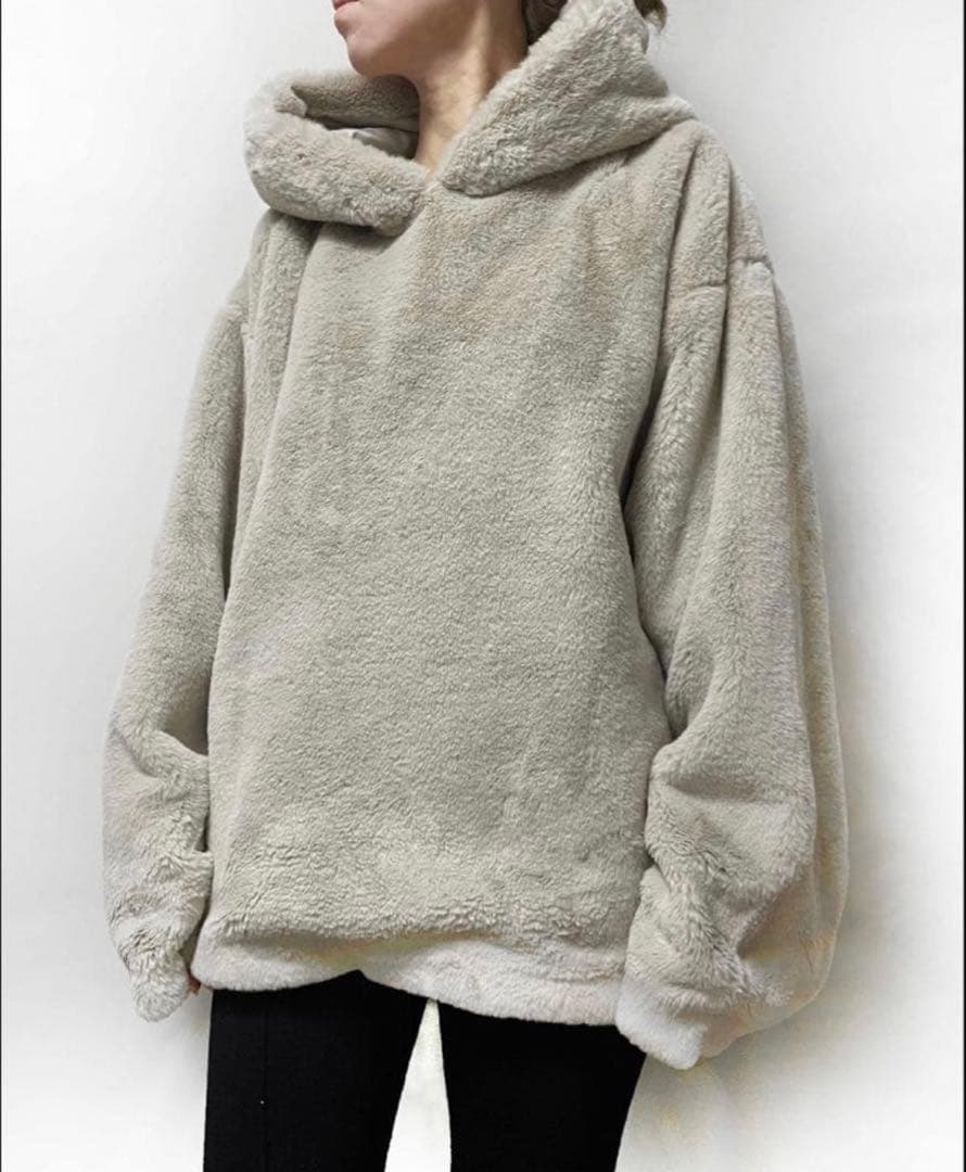 【新品未着用】MeisMe メイスム　Eco fur hoodie