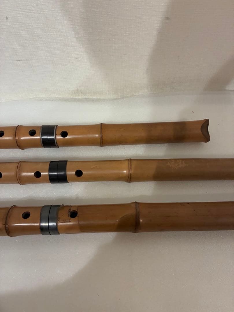 q*i様 尺八 在銘 郭山 和楽器 木管楽器 ３点 まとめ売り【ジャンク】