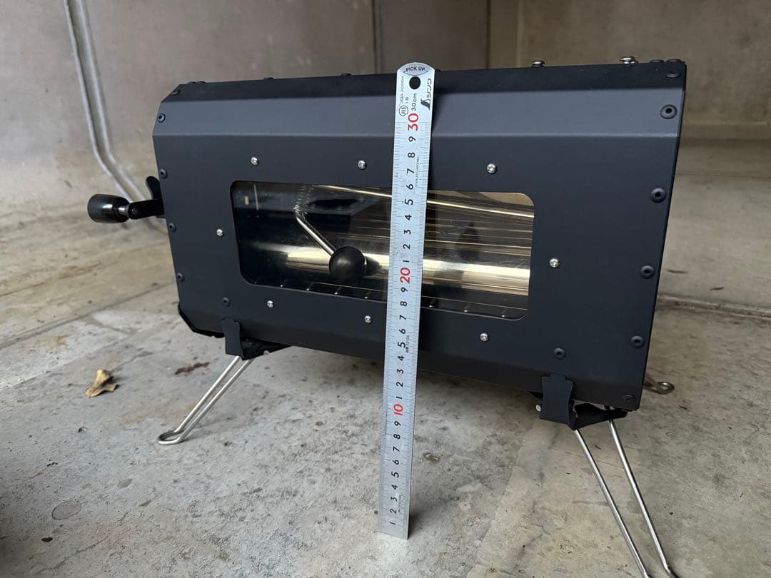 薪ストーブ コンパクト 黒色 グリル棚付き