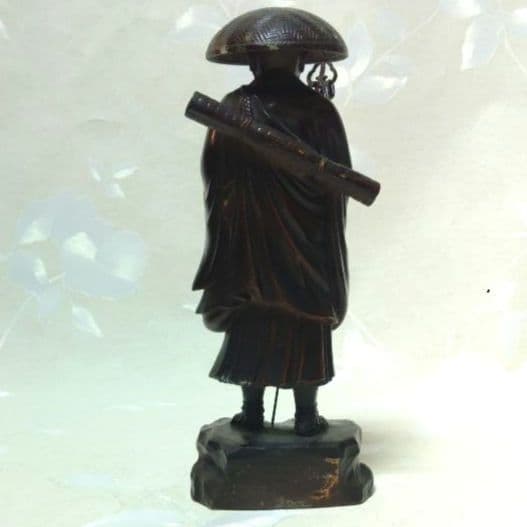 仏像　弘法大師　牧田秀雲　置物　金属工芸　ア31