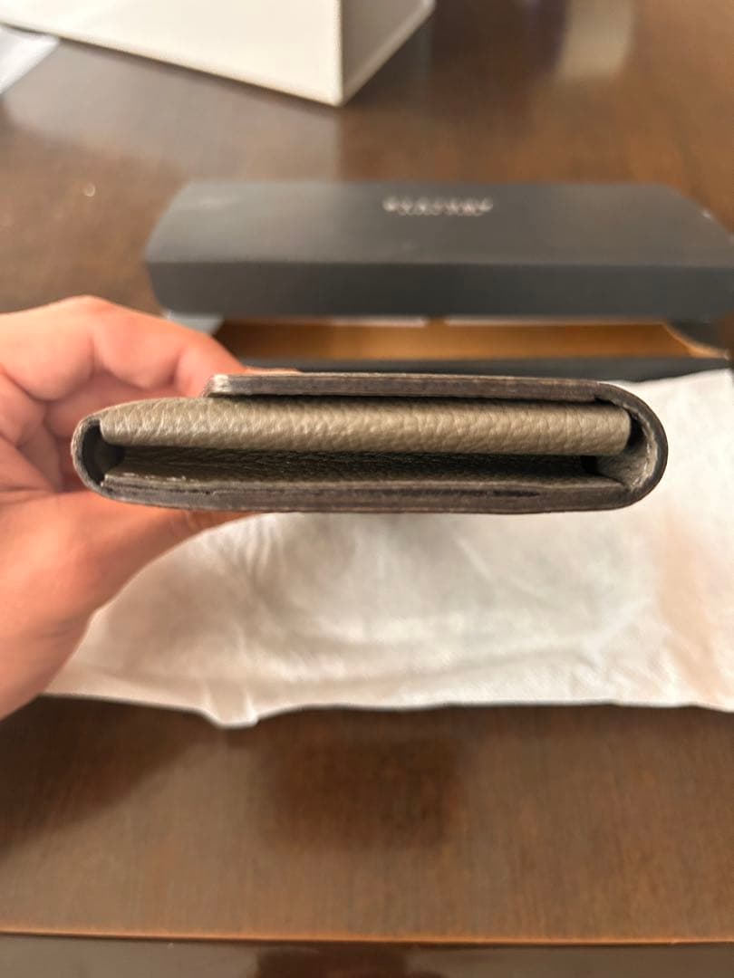 STATUSY 日本製 グレー 長財布