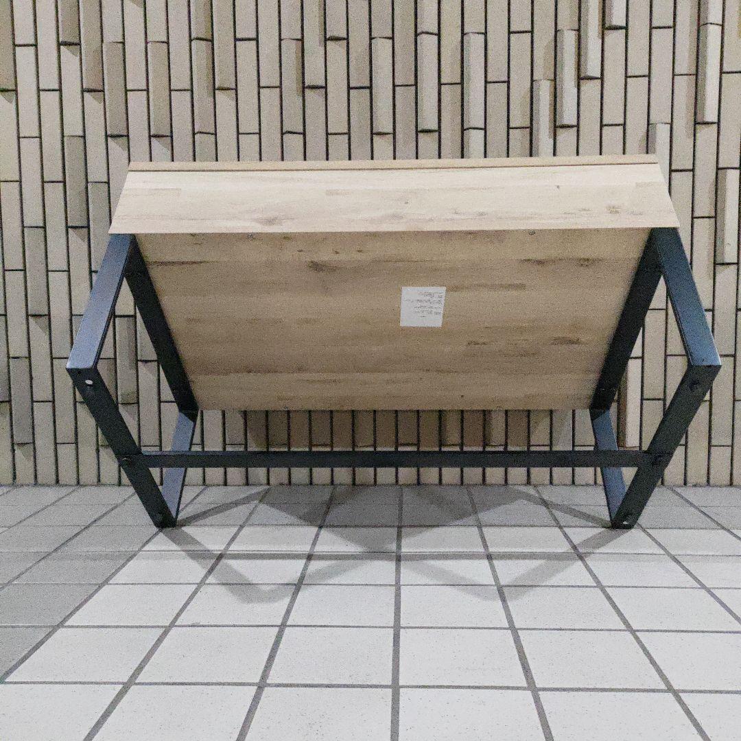 東谷 2WAYテーブル W90×D50 リビングテーブル 収納 高さ調整