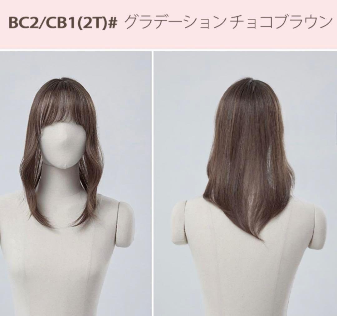 ピンクエイジ トップ 前髪ウィッグ シースルーバング 2個セット＋1個