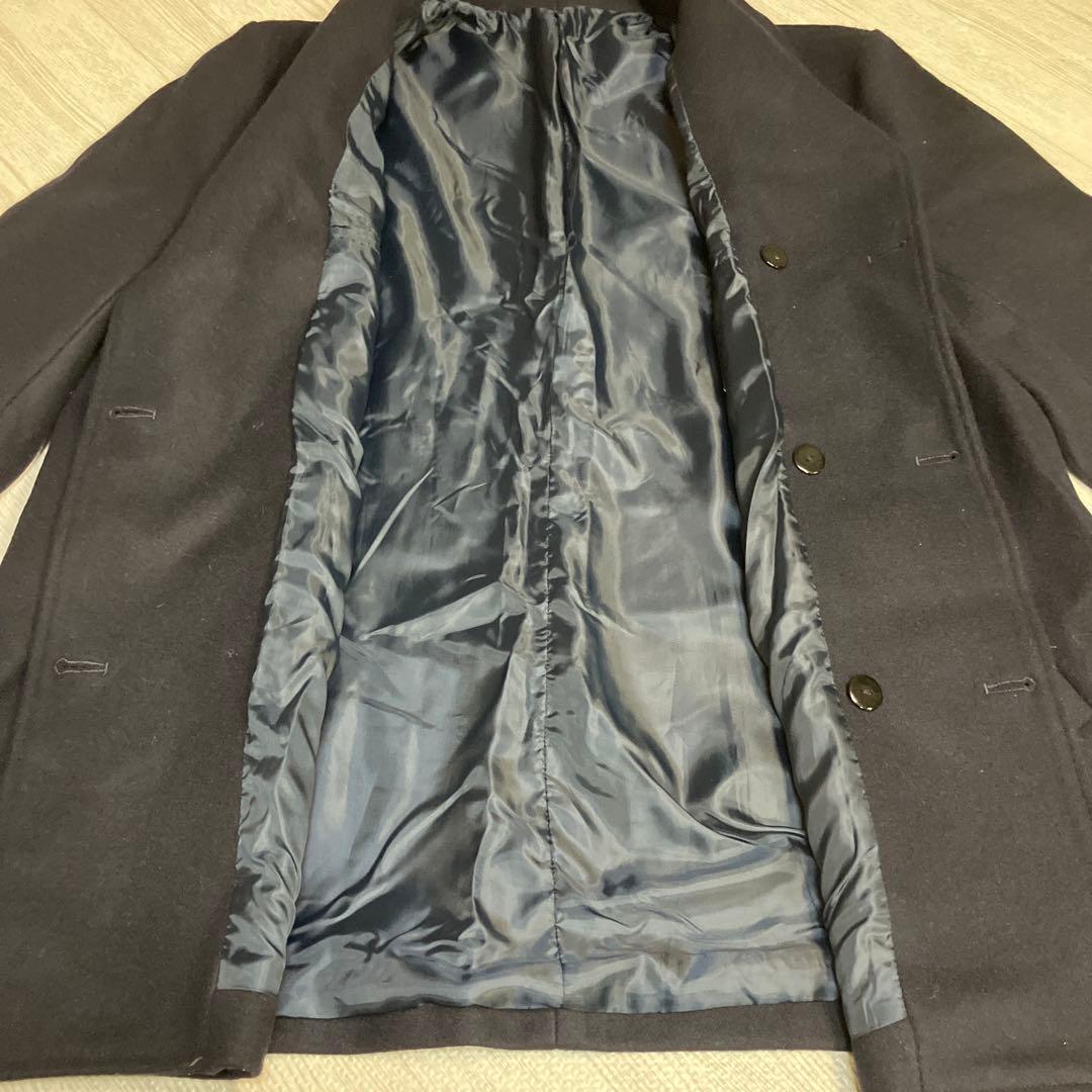 カラクkarakuダブルブレストショールカラーピーコート ビジネス カジュアル