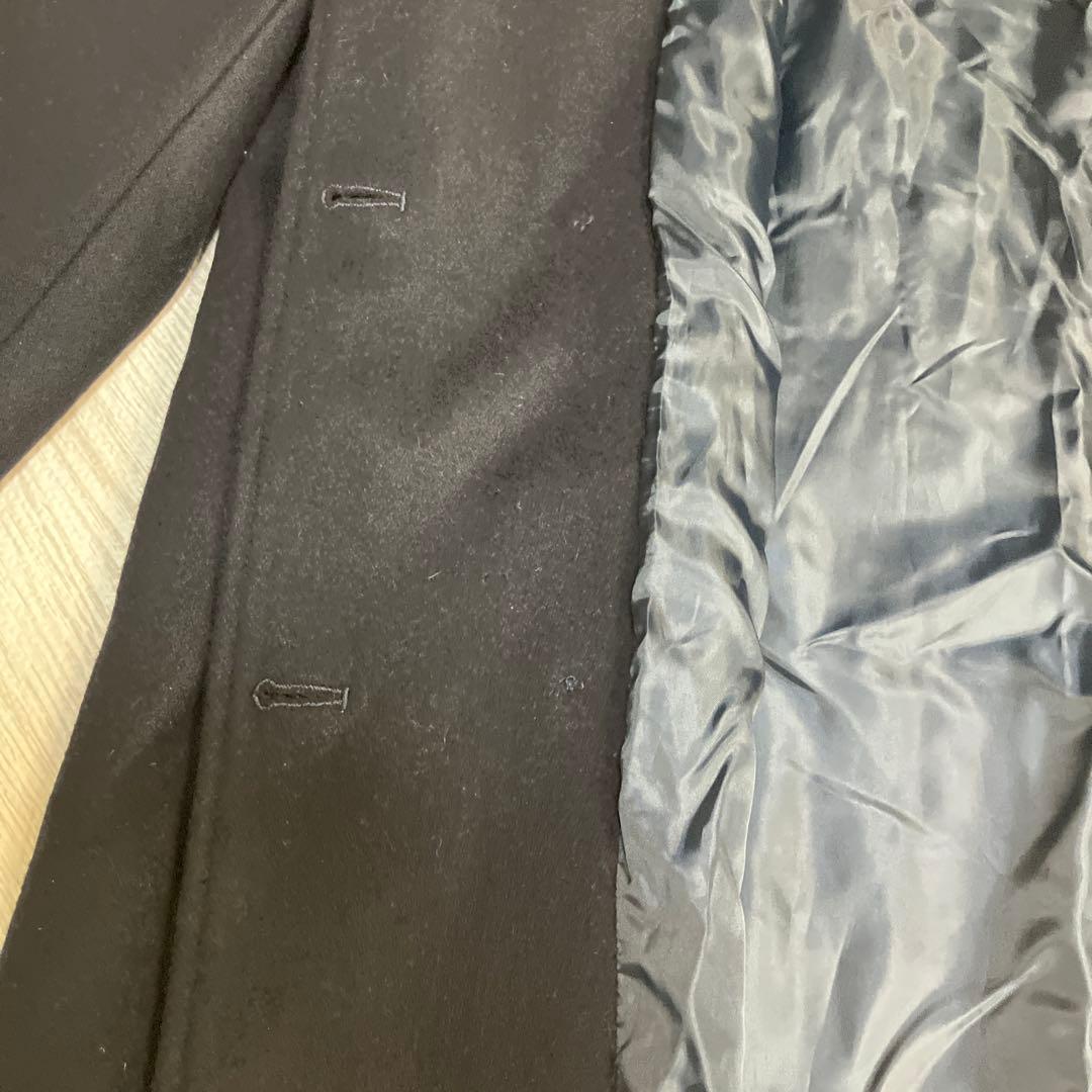 カラクkarakuダブルブレストショールカラーピーコート ビジネス カジュアル