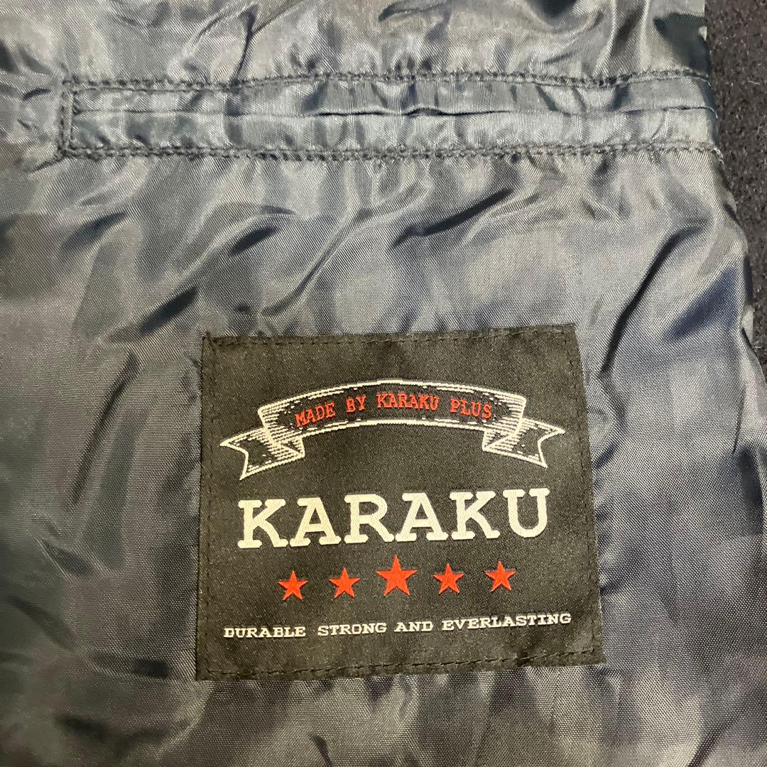 カラクkarakuダブルブレストショールカラーピーコート ビジネス カジュアル