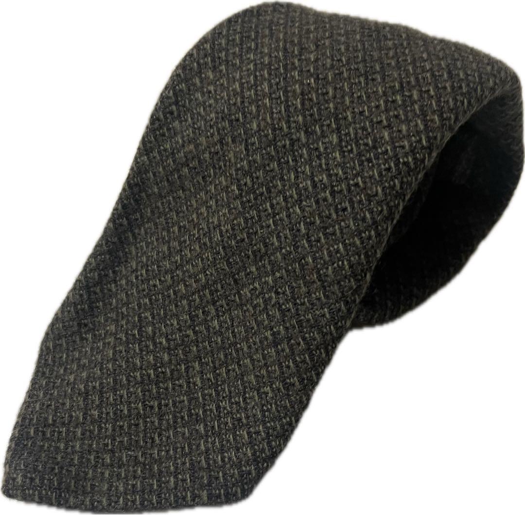 【希少】　アントネッラ　リガッティ　ウールカシミヤ　ハンドメイドタイ　グリーン