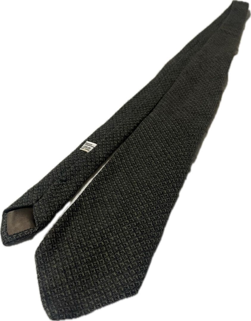 【希少】　アントネッラ　リガッティ　ウールカシミヤ　ハンドメイドタイ　グリーン