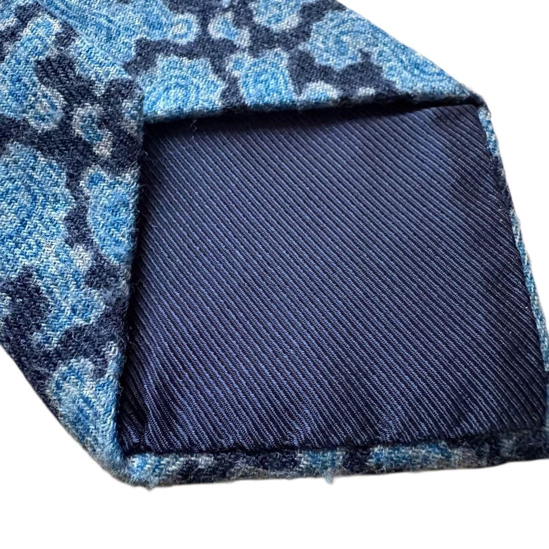 未使用近/LUIGI BORRELLI/ウールペイズリータイ