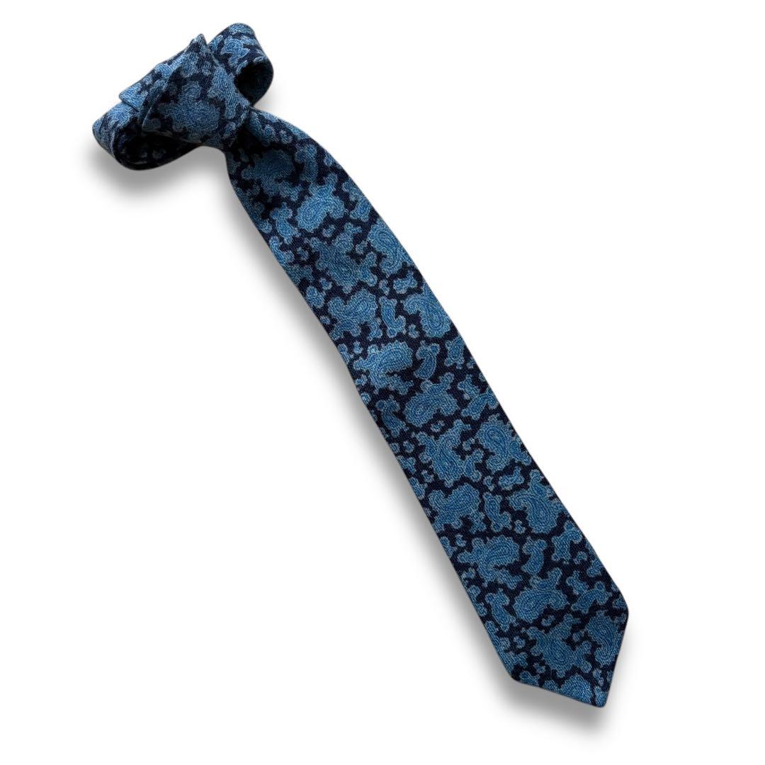 未使用近/LUIGI BORRELLI/ウールペイズリータイ