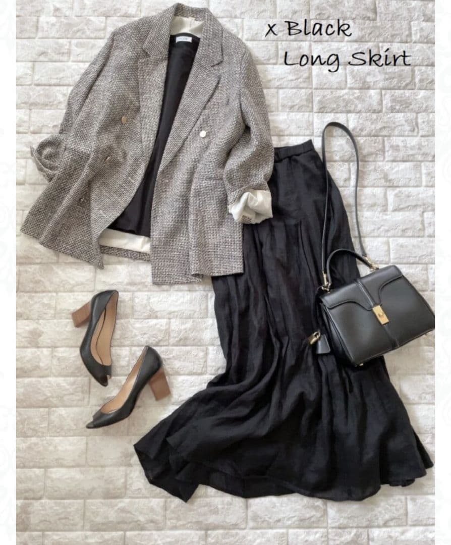 ミラオーウェン　金釦ダブルブレザー　テーラードジャケット　ツイード