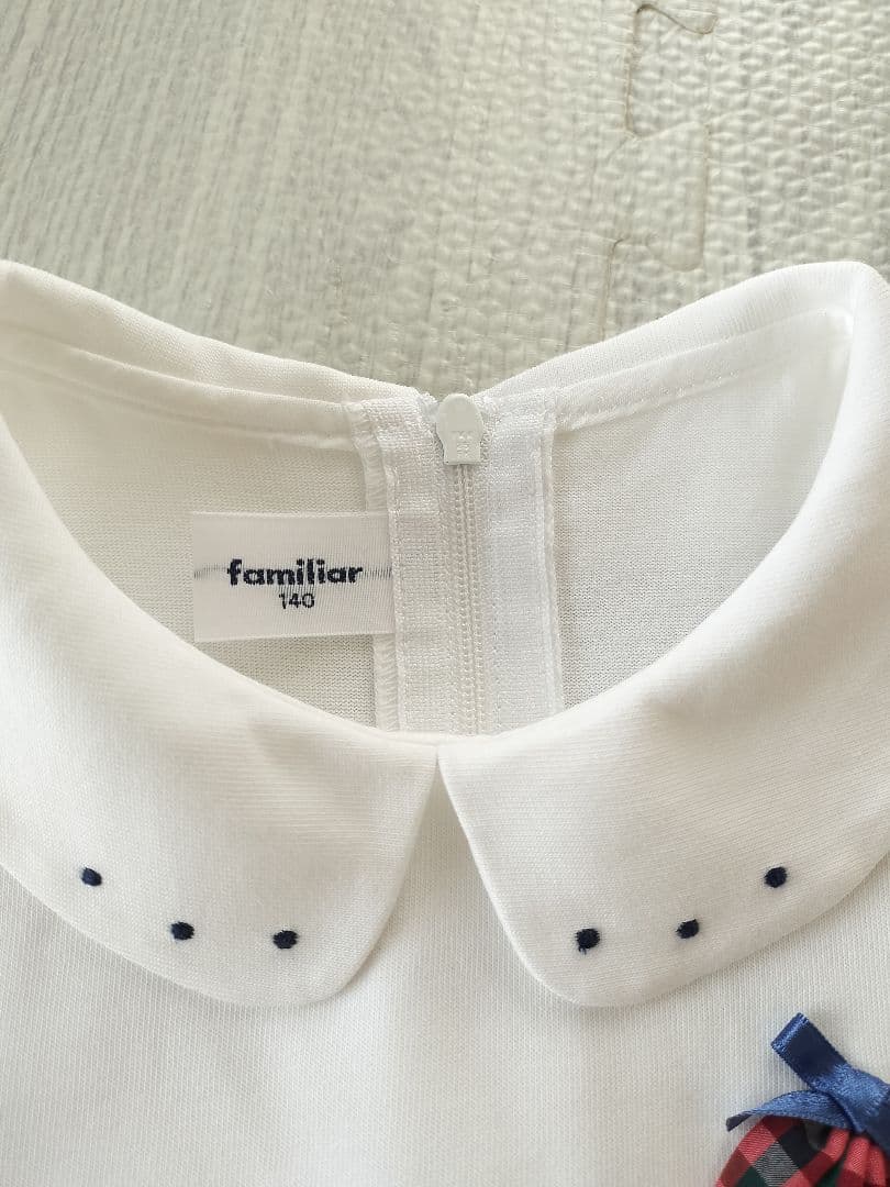 [[[ご成約済み]]]　familiar　140 半袖ワンピース チェック柄
