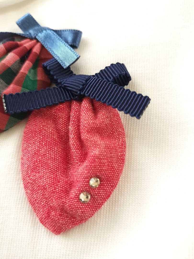 [[[ご成約済み]]]　familiar　140 半袖ワンピース チェック柄