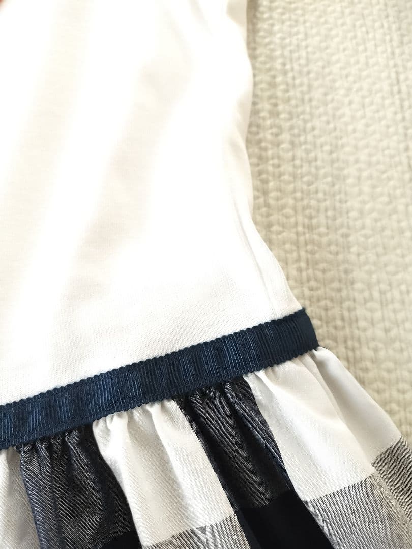 [[[ご成約済み]]]　familiar　140 半袖ワンピース チェック柄