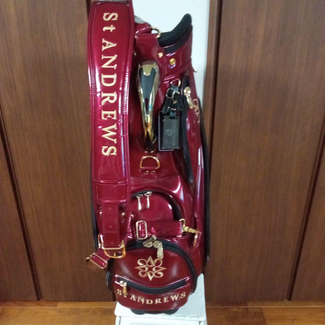 ＳＴＡＮＤＲＥＷＳ　セントアンドリュース　キャディバッグ　ワインレッド／赤