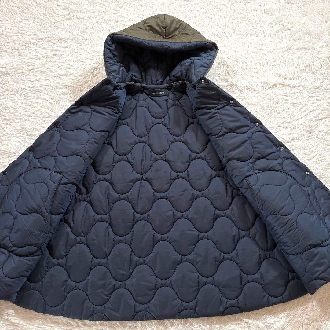 美品✨マディソンブルー　キルティング　ポンチョ　ケープ　リバーシブル　　XS