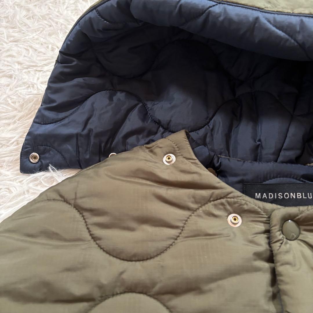 美品✨マディソンブルー　キルティング　ポンチョ　ケープ　リバーシブル　　XS