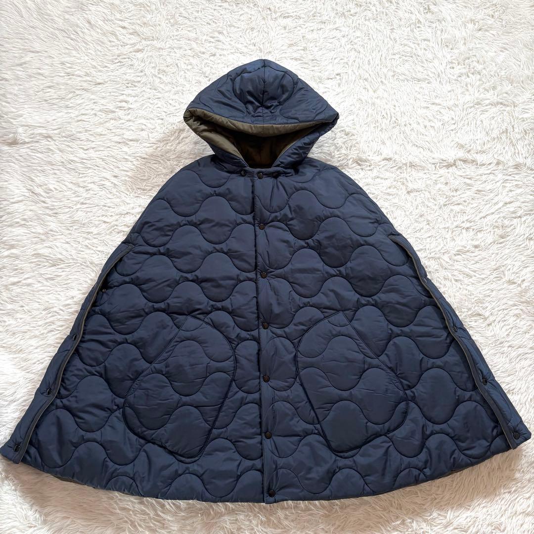 美品✨マディソンブルー　キルティング　ポンチョ　ケープ　リバーシブル　　XS