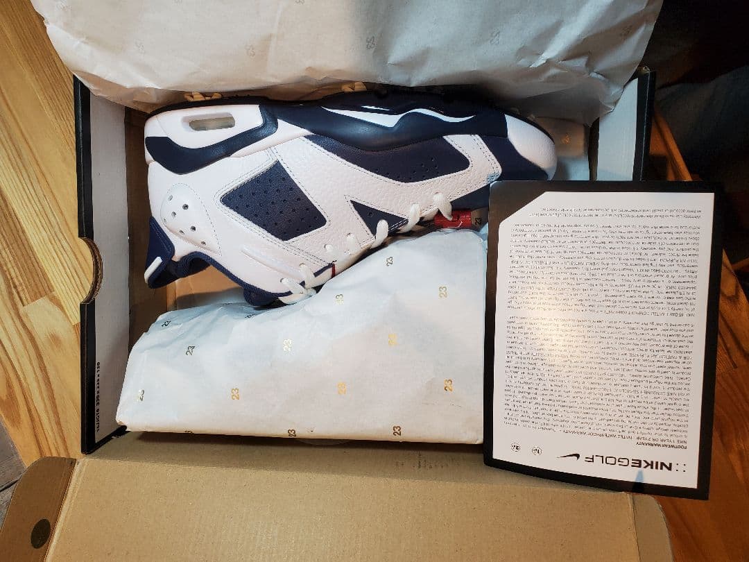 Jordan Retro 6 G 8.5 ホワイト/ネイビー