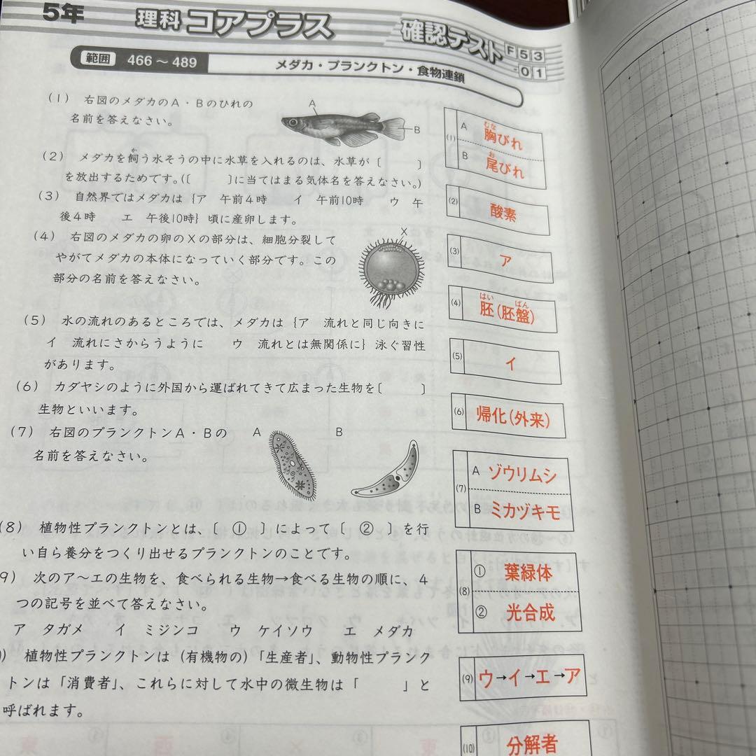 A 最新版❣️サピックス　SAPIX 5年　理科　重要暗記教❣️ フルセット