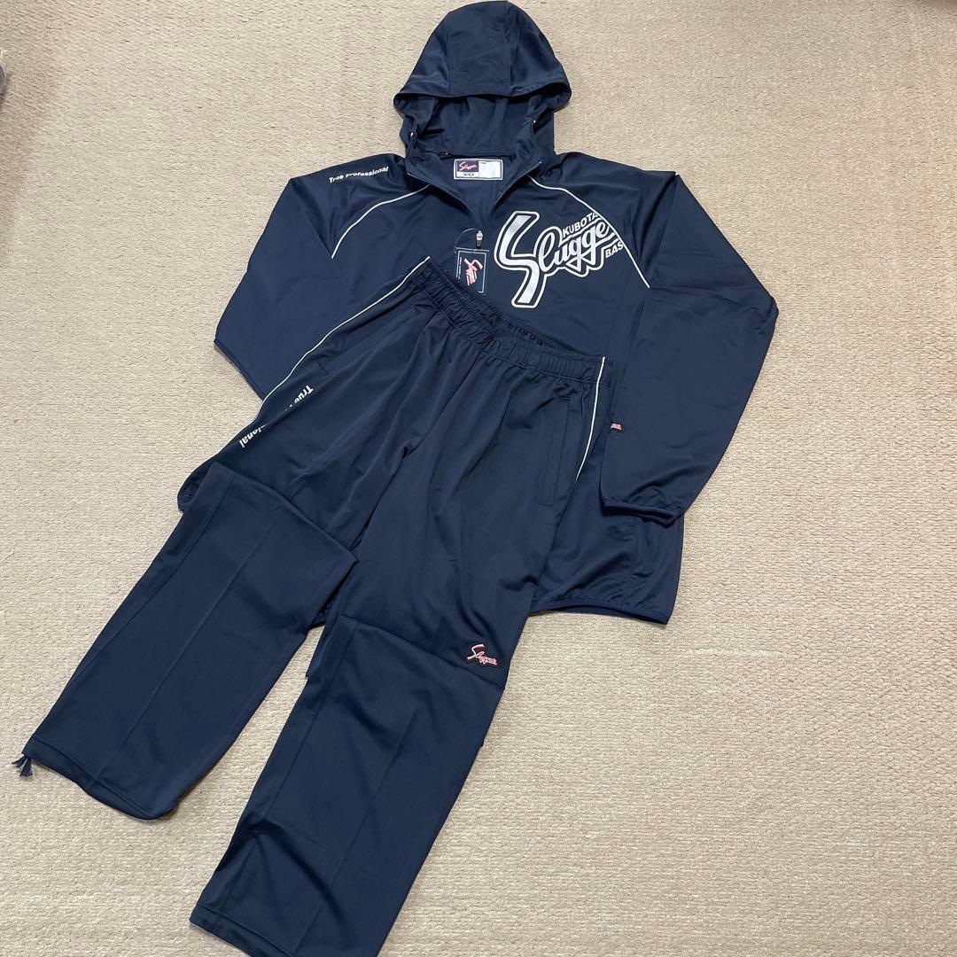 久保田スラッガー　セットアップ　半袖ジャケット　セット　ネイビー　XOサイズ