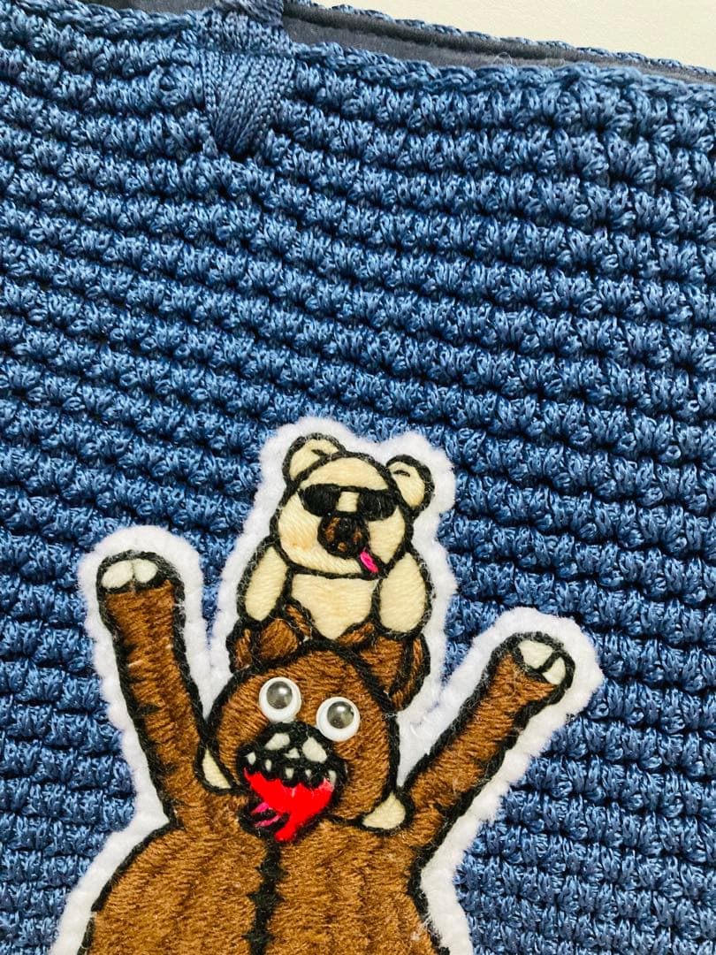 LUDROW ラドロー　アニマルコードバッグ　ブルー　くま