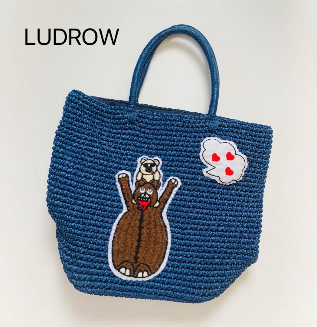 LUDROW ラドロー　アニマルコードバッグ　ブルー　くま