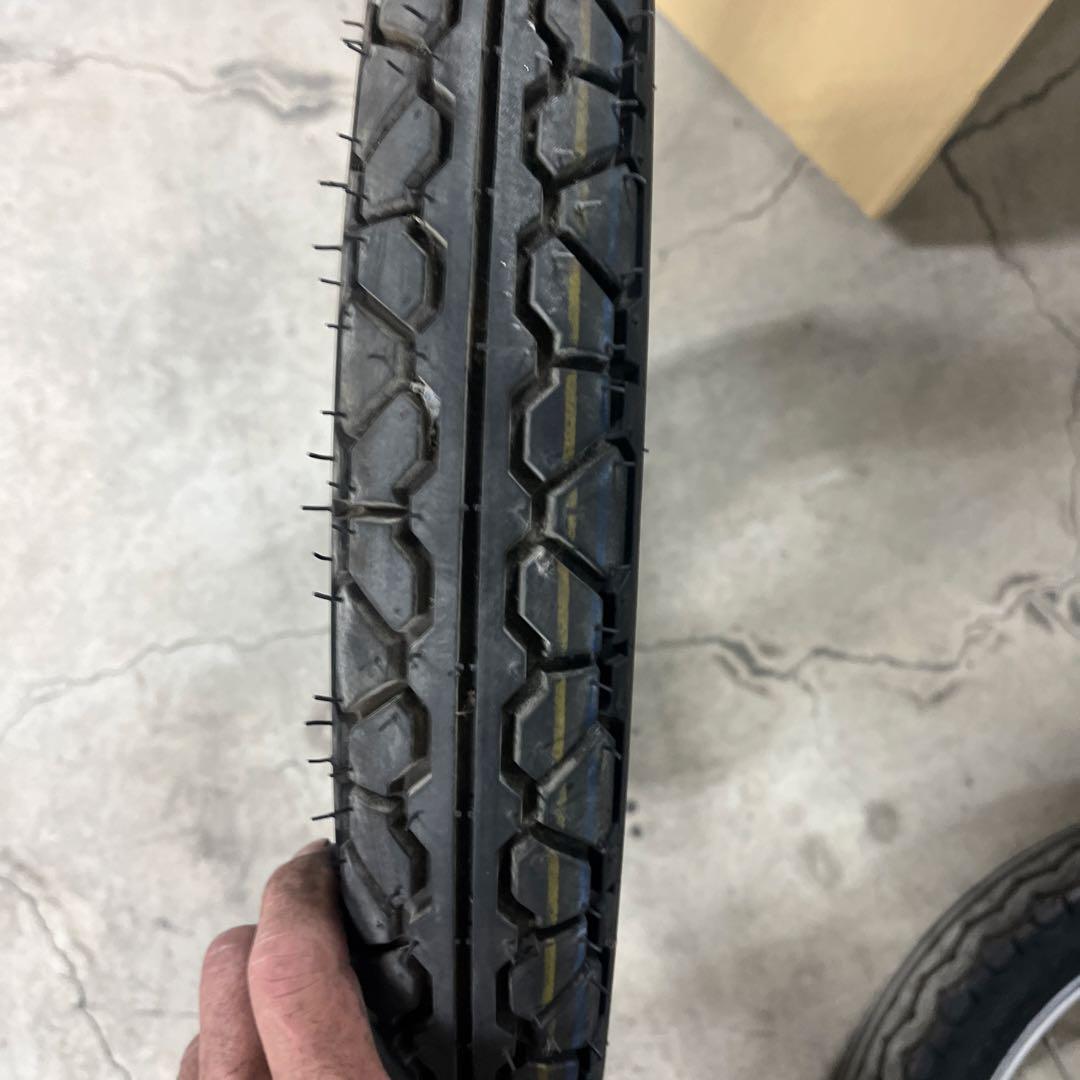 c50カブ前後17インチホイール、タイヤセットタイヤはヒゲつき