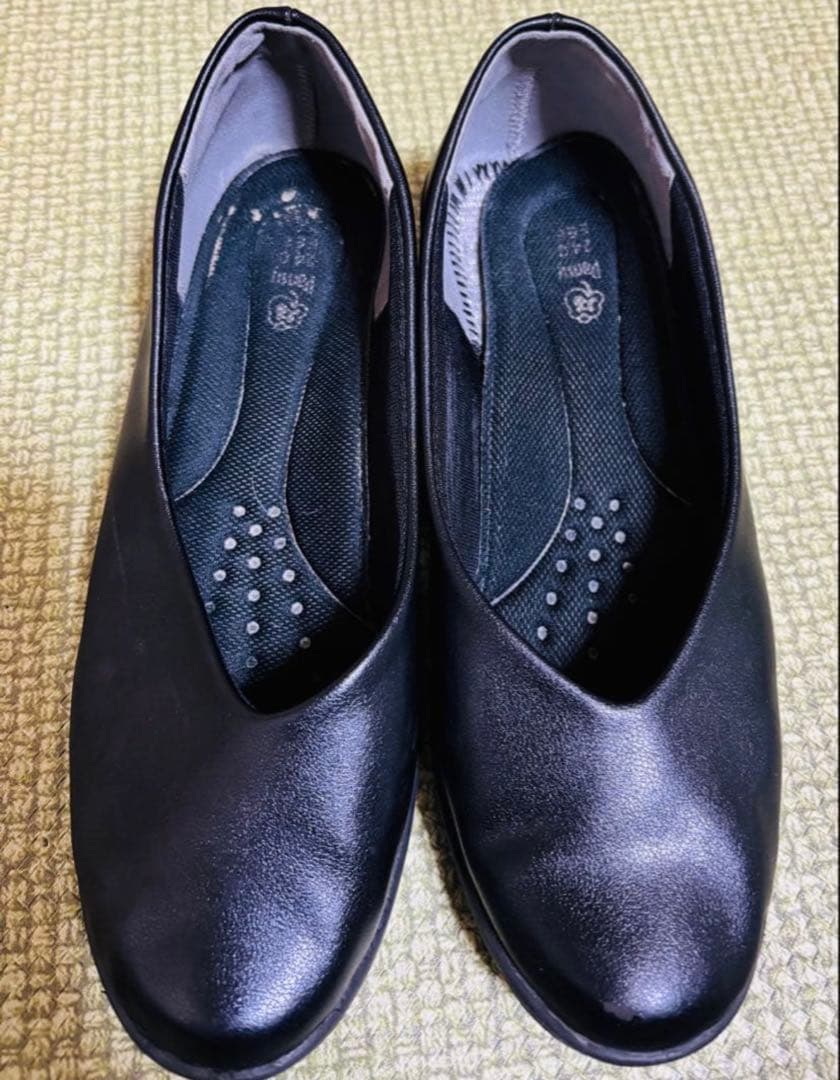 Yoko　ケーブルニットロングコート　パンプス2足